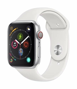 Apple Watch Series 4 44mm (GPS + Cellular) - Aluminiumgehäuse Silber Weiß Sportarmband (Generalüberholt) - 1