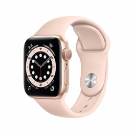 Apple Watch Series 6 GPS, 40 mm goldenes Aluminiumgehäuse mit rosa Sand Sportband - regulär (Generalüberholt) - 1