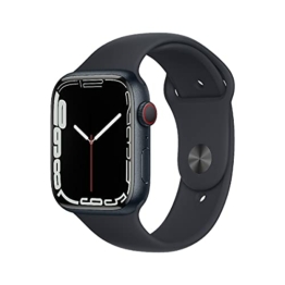 Apple Watch Series 7 (GPS + Cellular, 45mm) - Aluminiumgehäuse Mitternacht, Sportarmband Mitternacht - Regular - 1