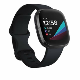 Fitbit Sense - fortschrittliche Gesundheits-Smartwatch mit Tools für Herzgesundheit, Stressmanagement & zur Anzeige von Hauttemperatur-Trends - 1