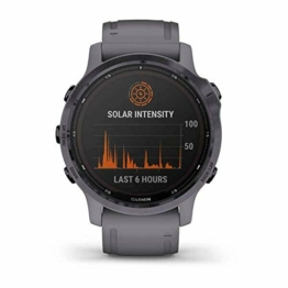 Garmin Fenix 6S PRO SOLAR Amethyst Steel with Shale Gray Band - 1