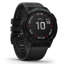 Garmin fenix 6X PRO – GPS-Multisport-Smartwatch mit 1,4 Zoll Display, vorinstallierten Europakarten, Garmin Music und Garmin Pay. Wasserdicht bis 10 ATM und bis zu 21 Tage Akkulaufzeit - 1