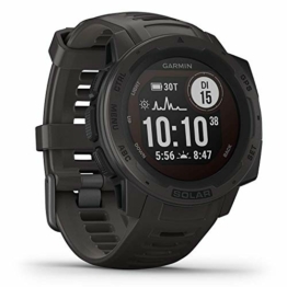 Garmin Instinct Solar - wasserdichte GPS-Smartwatch mit Solar-Ladefunktion für bis zu 54 Tage Akku. Mit Sport- und Fitness-Funktionen, Pulsmessung am Handgelenk und Smartphone Benachrichtigungen - 1