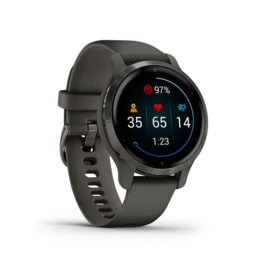 Garmin Venu 2S – schlanke GPS-Fitness-Smartwatch mit ultrascharfem 1,1“ AMOLED-Touchdisplay, umfassenden Fitness-/Gesundheitsfunktionen, über 25 vorinstallierten Sport-Apps, Garmin Music & Garmin Pay - 1