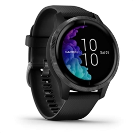 Garmin venu – wasserdichte GPS-Fitness-Smartwatch mit AMOLED Display, Trainingsplänen & animierten Übungen. 20 Sport-Apps, Herzfrequenzmessung, 5 Tage Akkulaufzeit, kontaktloses Bezahlen, Musikplayer - 1