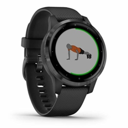 Garmin vívoactive 4S – schlanke, wasserdichte GPS-Fitness-Smartwatch mit Trainingsplänen und animierten Übungen. Für schmale Handgelenke, 20 Sport-Apps, 7 Tage Akkulaufzeit, Musik (Generalüberholt) - 1