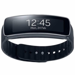 'Samsung Gear Fit Smartwatch (Touchscreen 1.84 Super AMOLED, 60 Stunden Akkulaufzeit), Schwarz - 1